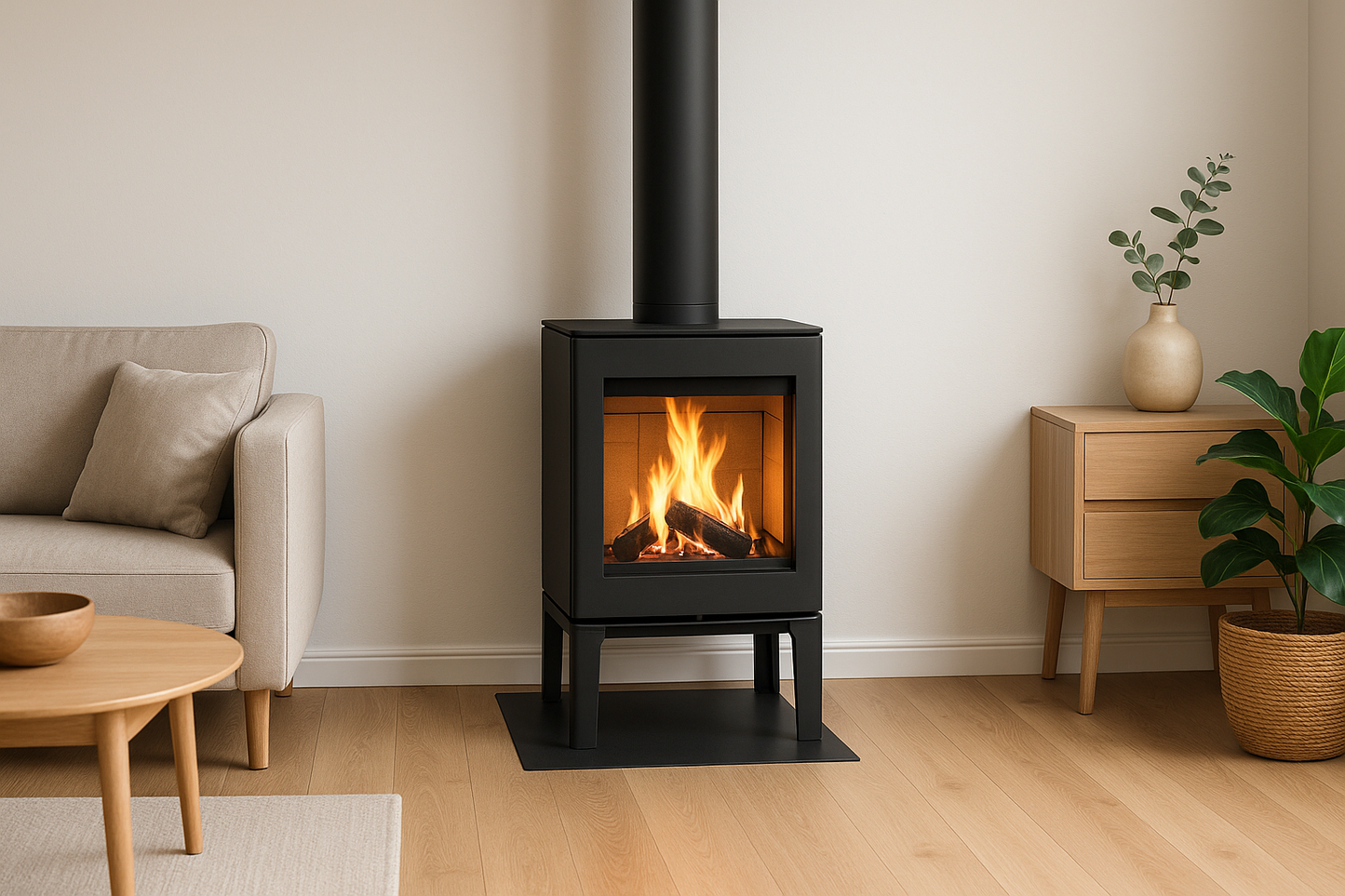 Moderne brændeovn – Ren stil og høj ydelse