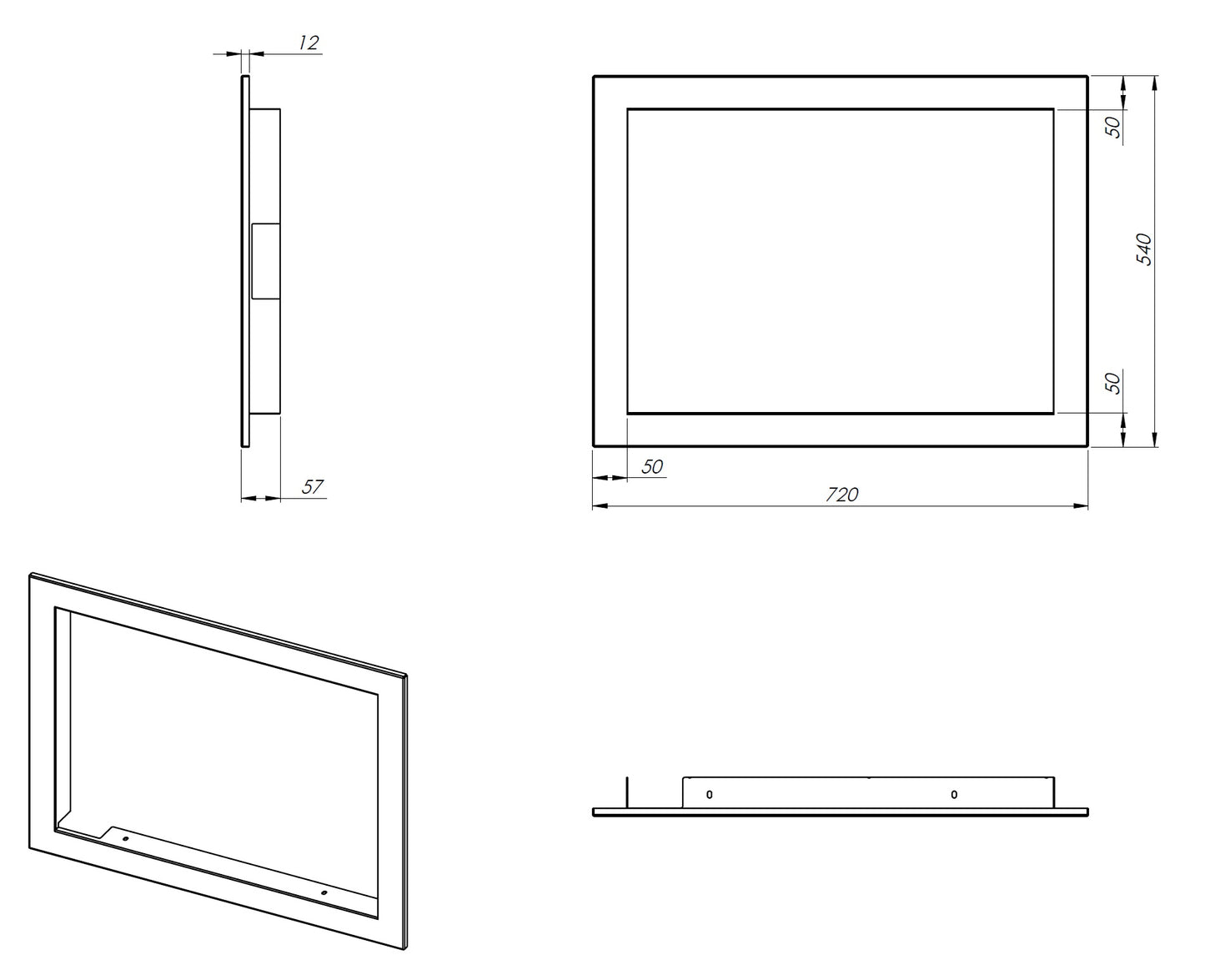 Ramme til pejseindsats Roten standard